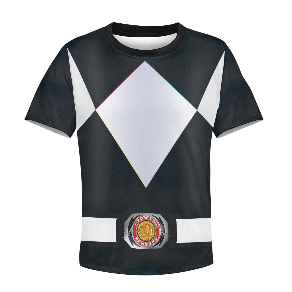 Gearhomie Unisex Kid Tops Black Power Ranger 3D Apparel - Gearhomie.com