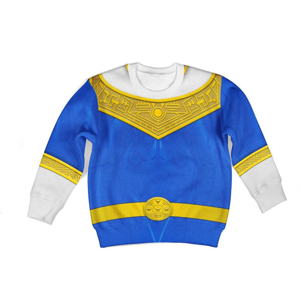 Gearhomie Unisex Kid Tops Blue Power Rangers Zeo Kid 3D Apparel - Gearhomie.com