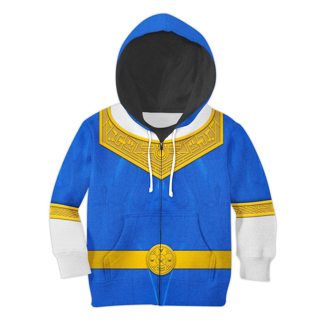 Gearhomie Unisex Kid Tops Blue Power Rangers Zeo Kid 3D Apparel - Gearhomie.com