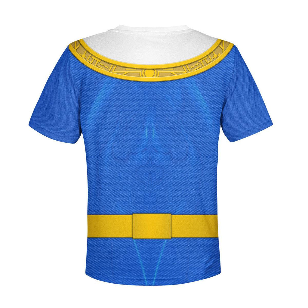 Gearhomie Unisex Kid Tops Blue Power Rangers Zeo Kid 3D Apparel - Gearhomie.com