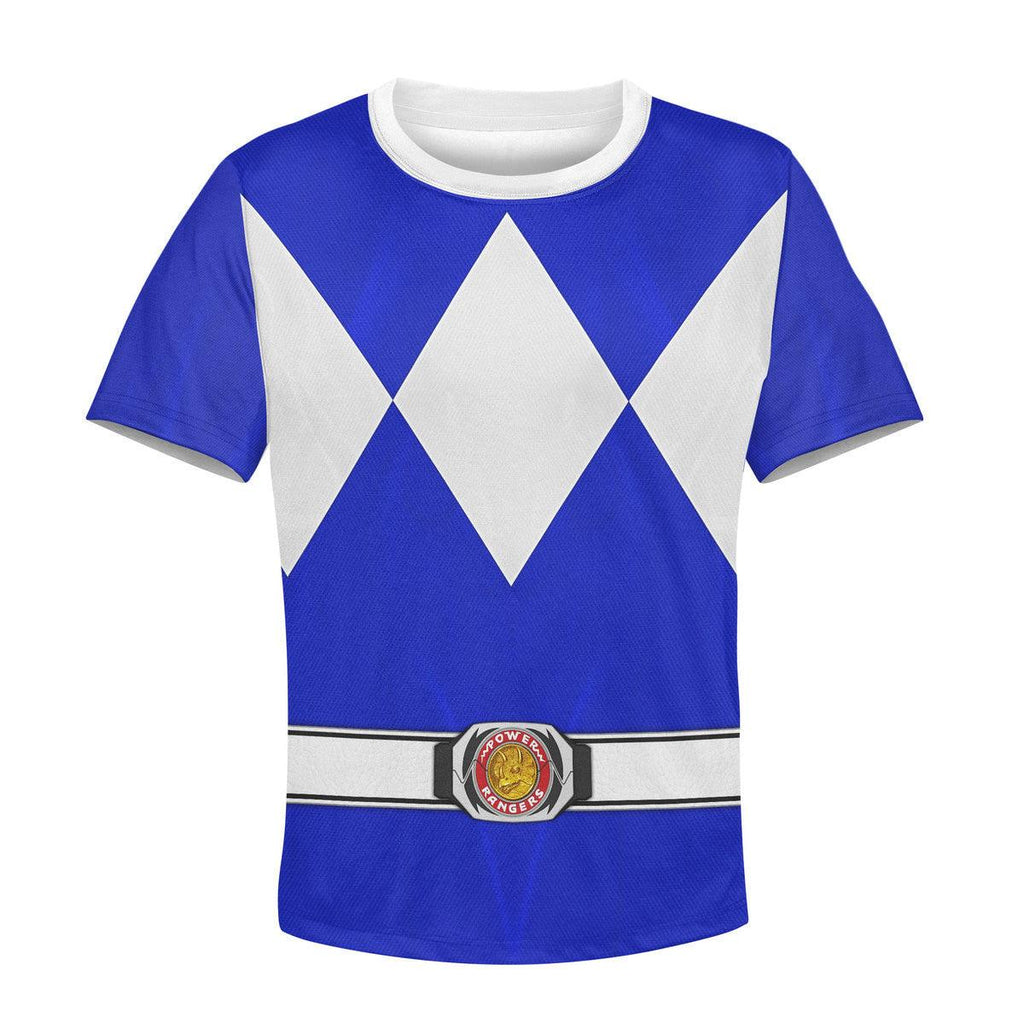 Gearhomie Unisex Kid Tops Blue Ranger Mighty Morphin Kid 3D Apparel - Gearhomie.com