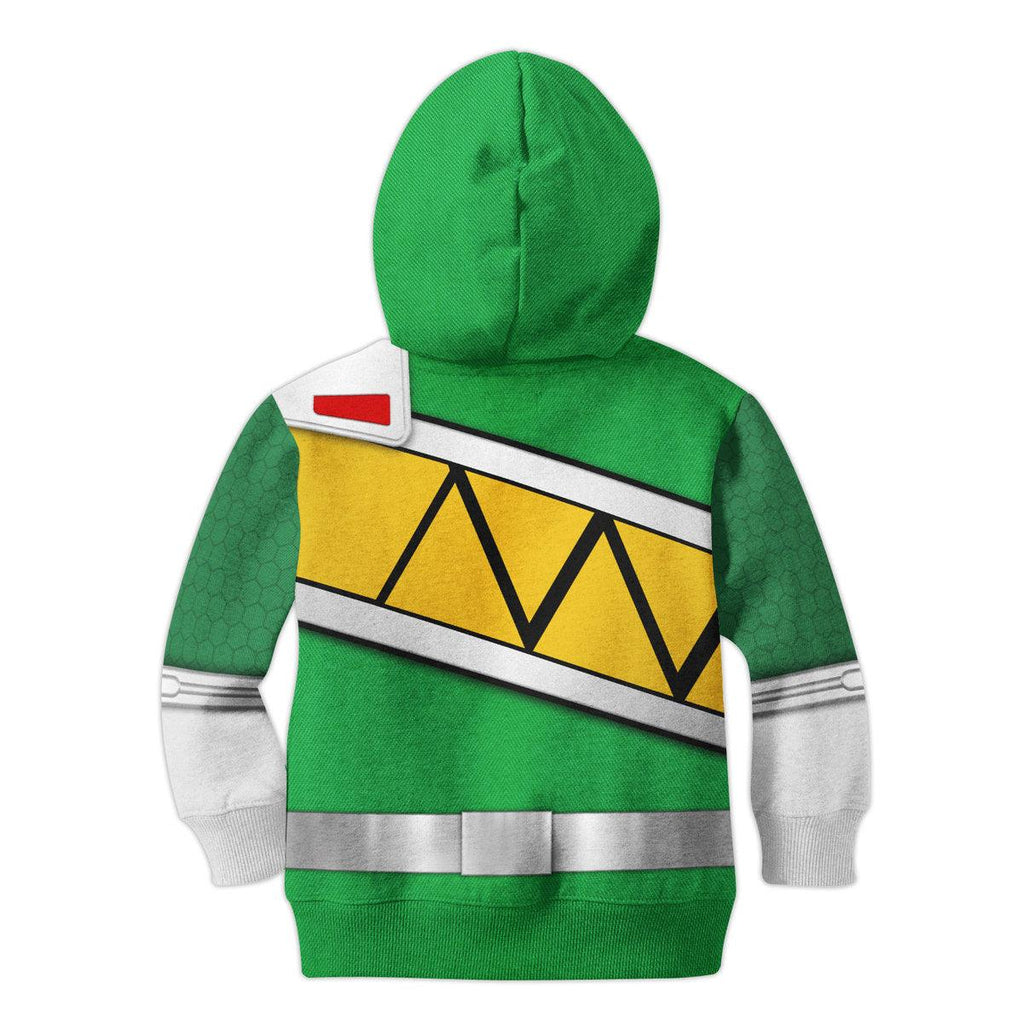 Gearhomie Unisex Kid Tops Green Power Rangers Dino Charge 3D Apparel - DucG