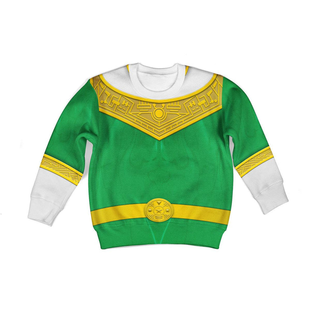 Gearhomie Unisex Kid Tops Green Power Rangers Zeo Kid 3D Apparel - Gearhomie.com