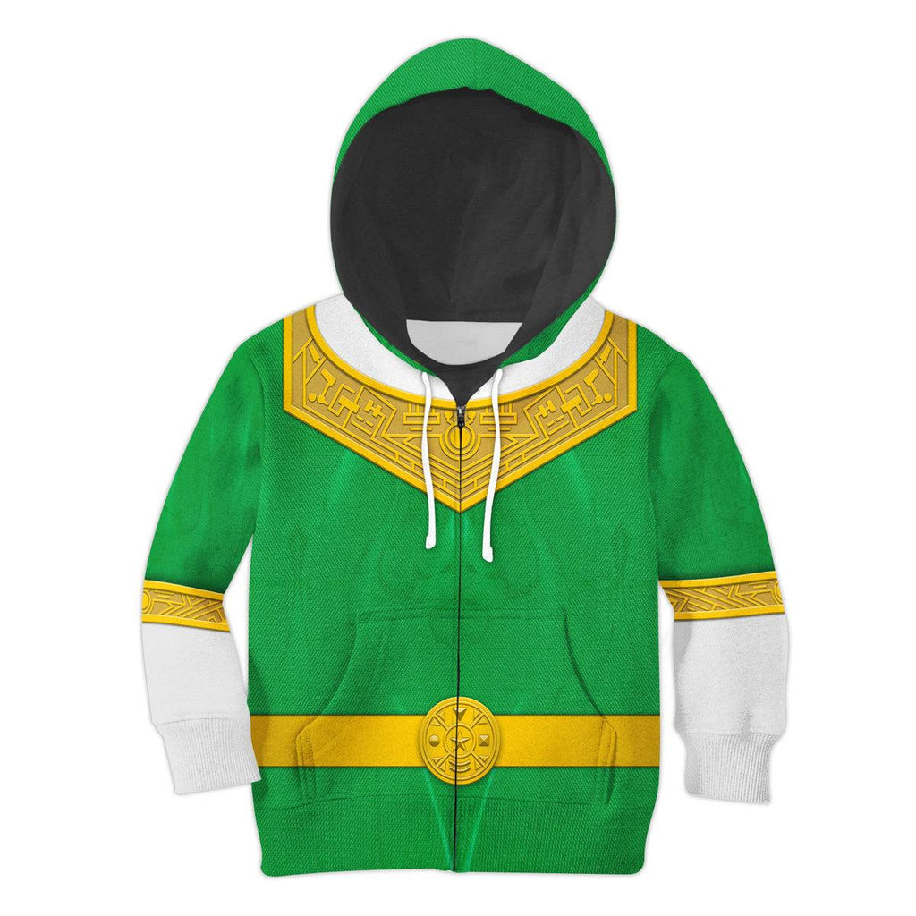 Gearhomie Unisex Kid Tops Green Power Rangers Zeo Kid 3D Apparel - Gearhomie.com