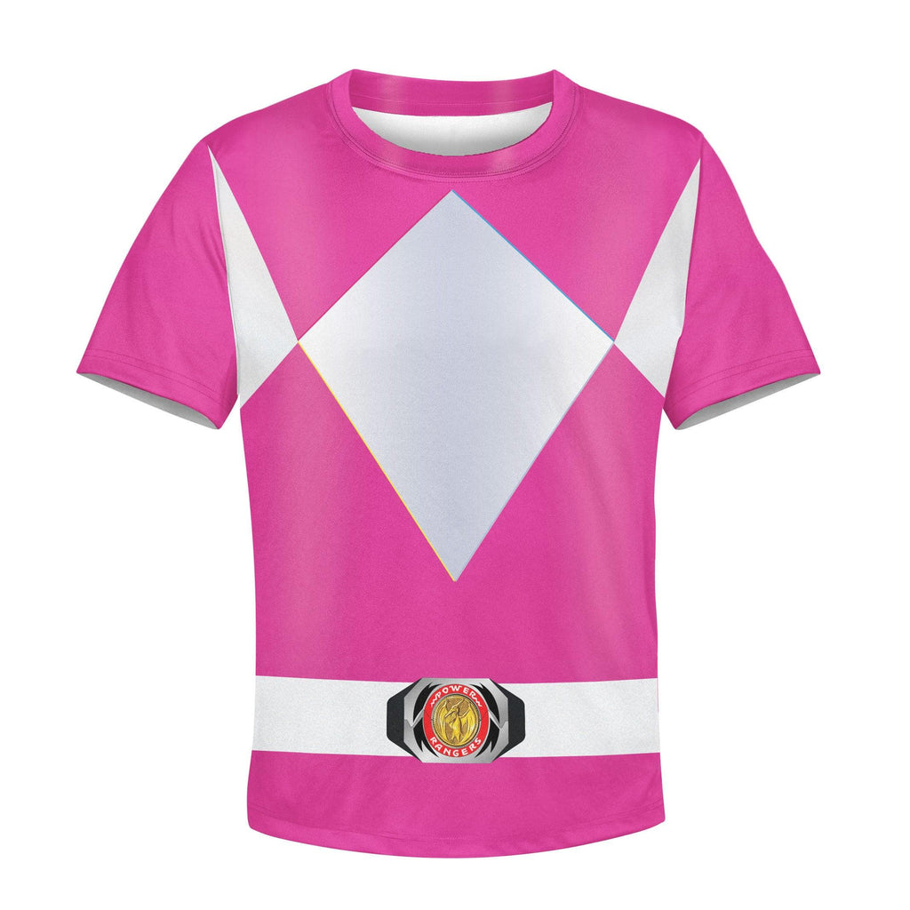 Gearhomie Unisex Kid Tops Pink Power Ranger 3D Apparel - Gearhomie.com