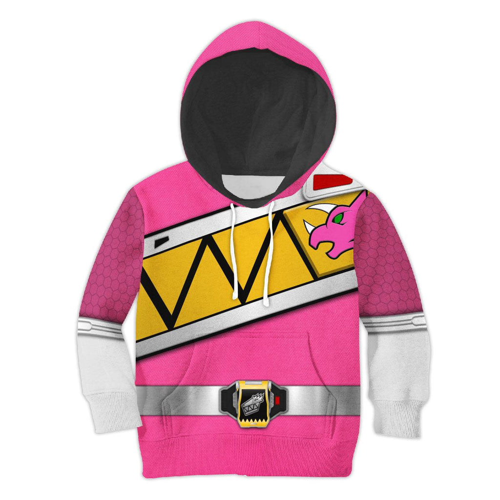 Gearhomie Unisex Kid Tops Pink Power Rangers Dino Charge 3D Apparel - DucG