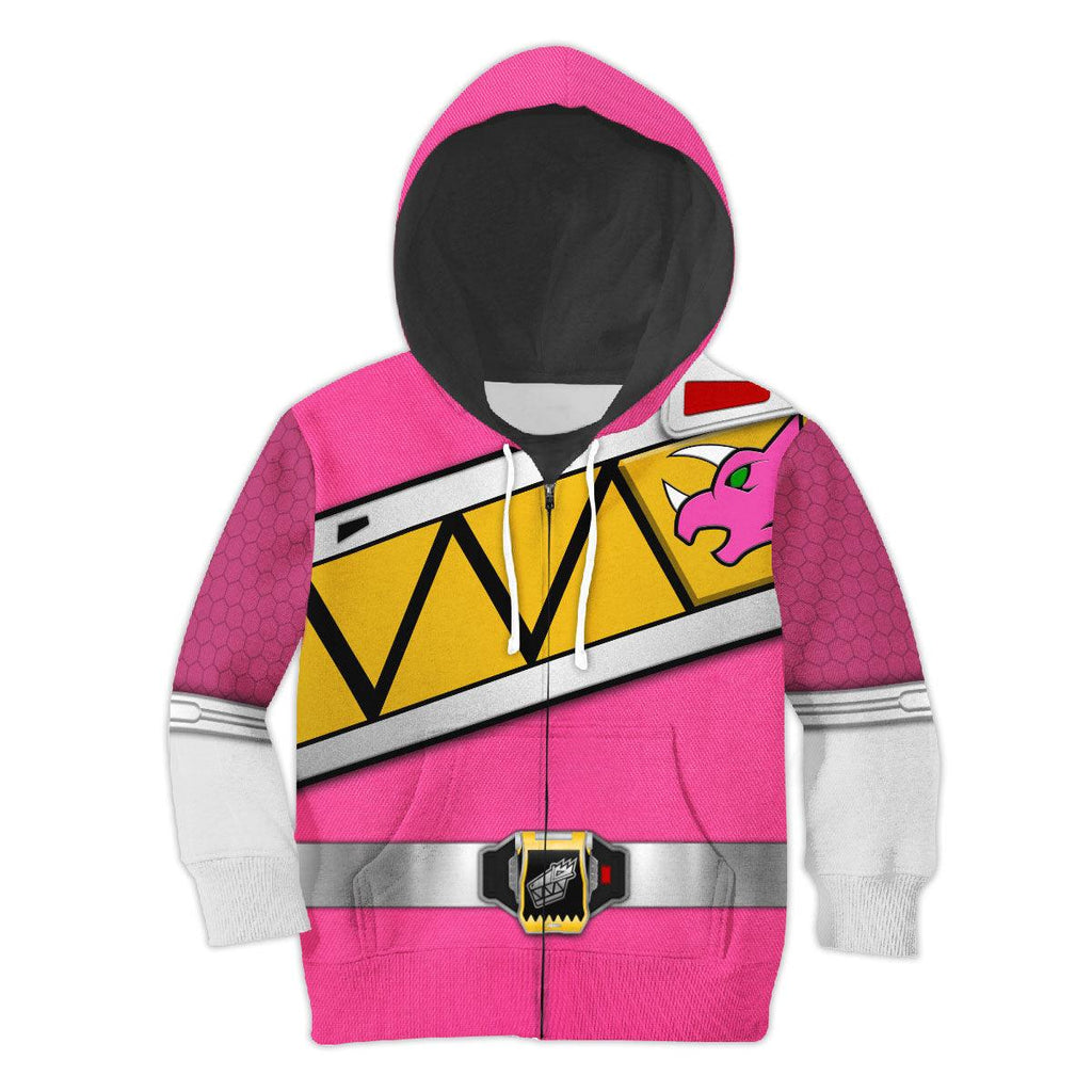 Gearhomie Unisex Kid Tops Pink Power Rangers Dino Charge 3D Apparel - DucG