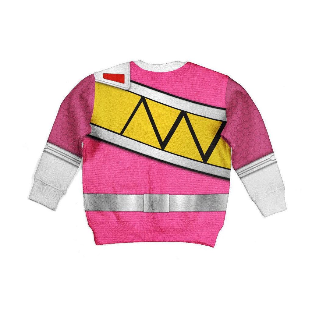 Gearhomie Unisex Kid Tops Pink Power Rangers Dino Charge 3D Apparel - DucG