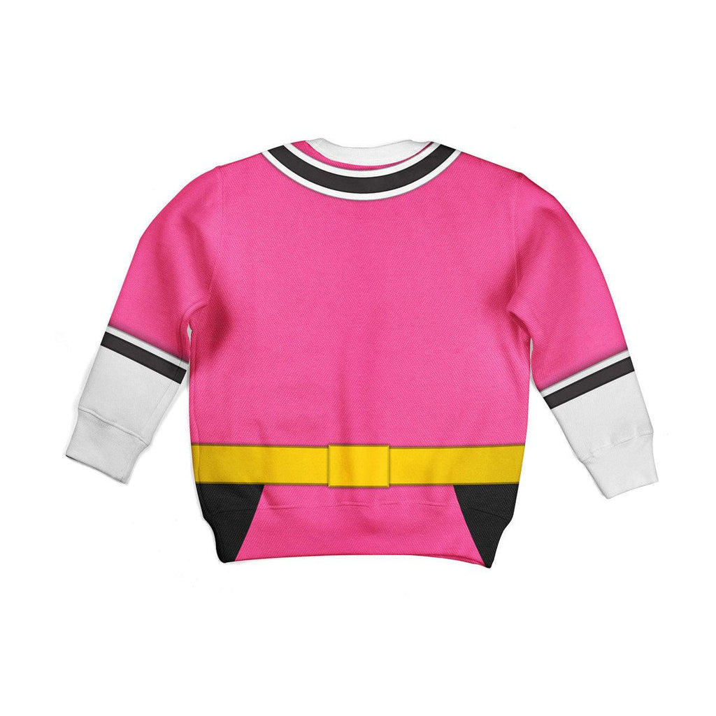 GearHomie Unisex Kid Tops Pink Power Rangers Samurai 3D Apparel - DucG