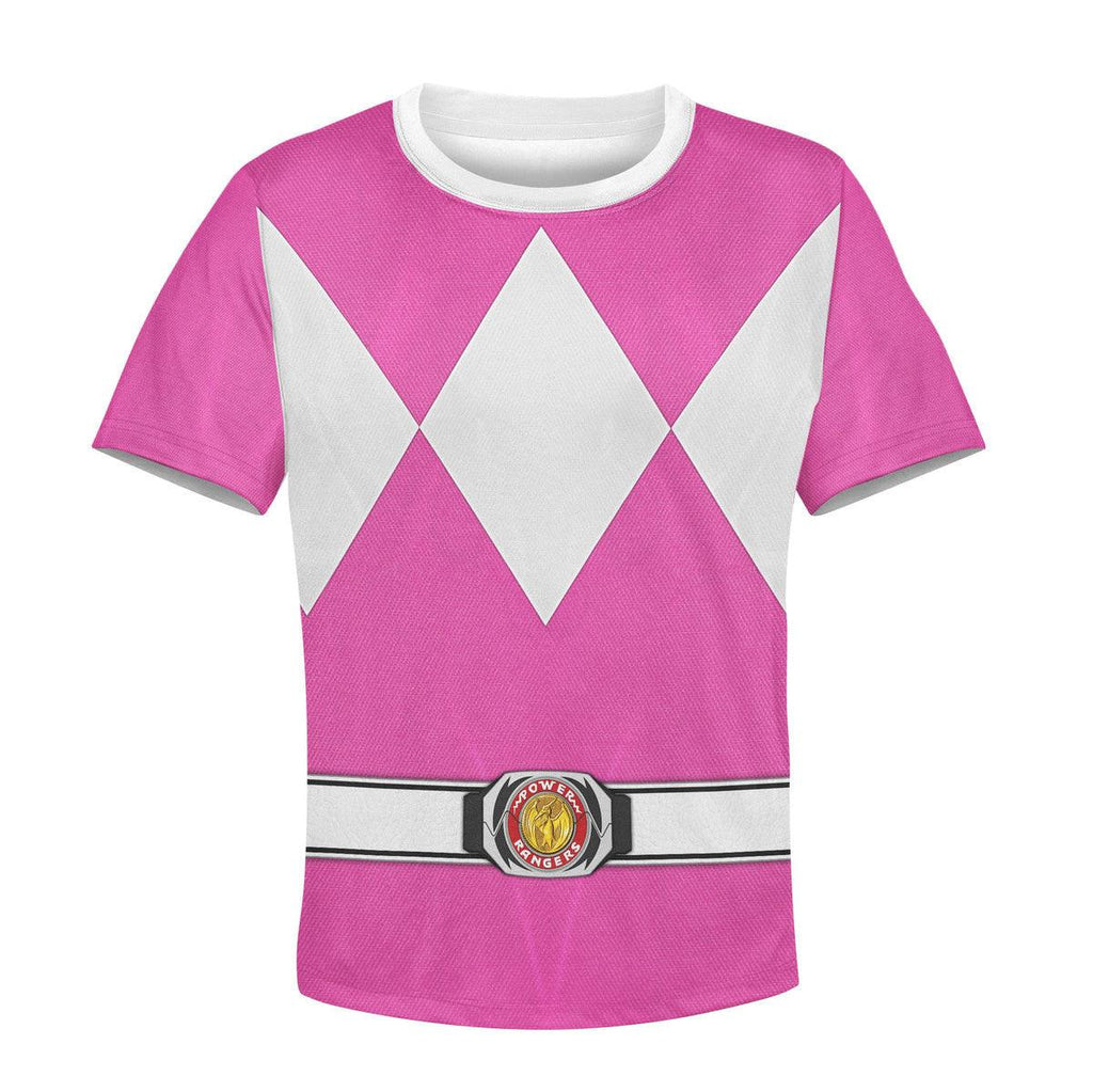 Gearhomie Unisex Kid Tops Pink Ranger Mighty Morphin Kid 3D Apparel - Gearhomie.com