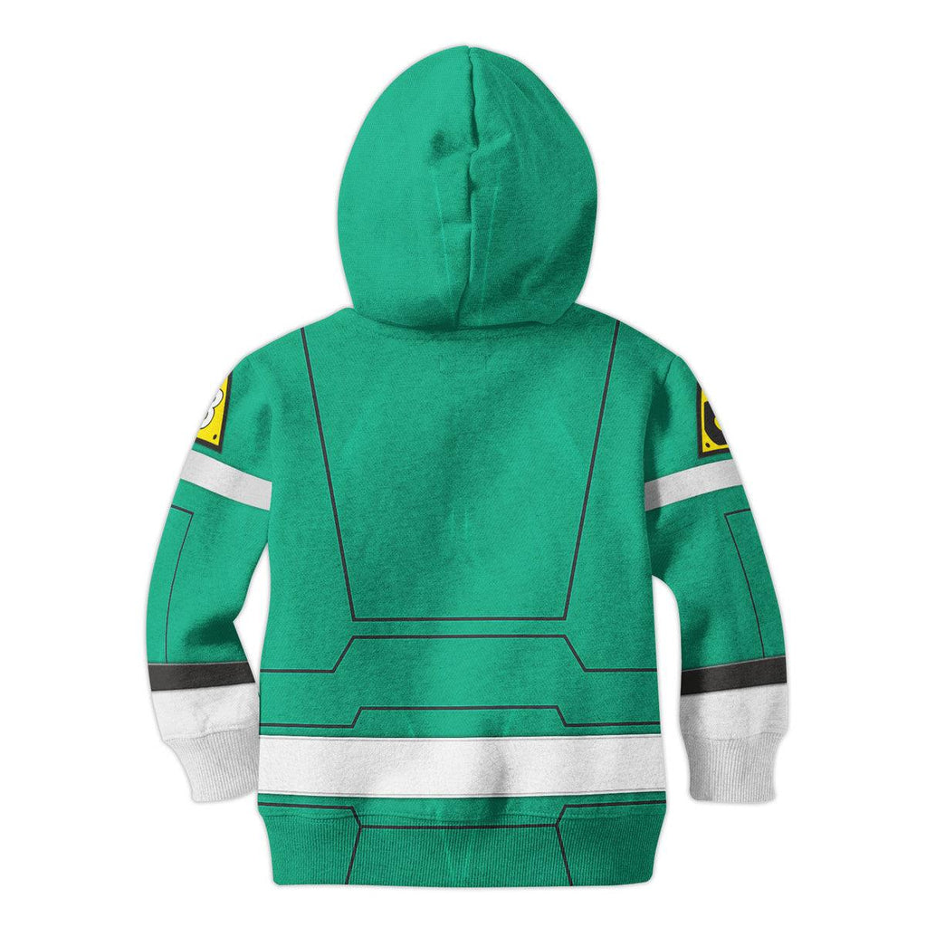 Gearhomie Unisex Kid Tops Power Rangers Turbo Green 3D Apparel - Gearhomie.com