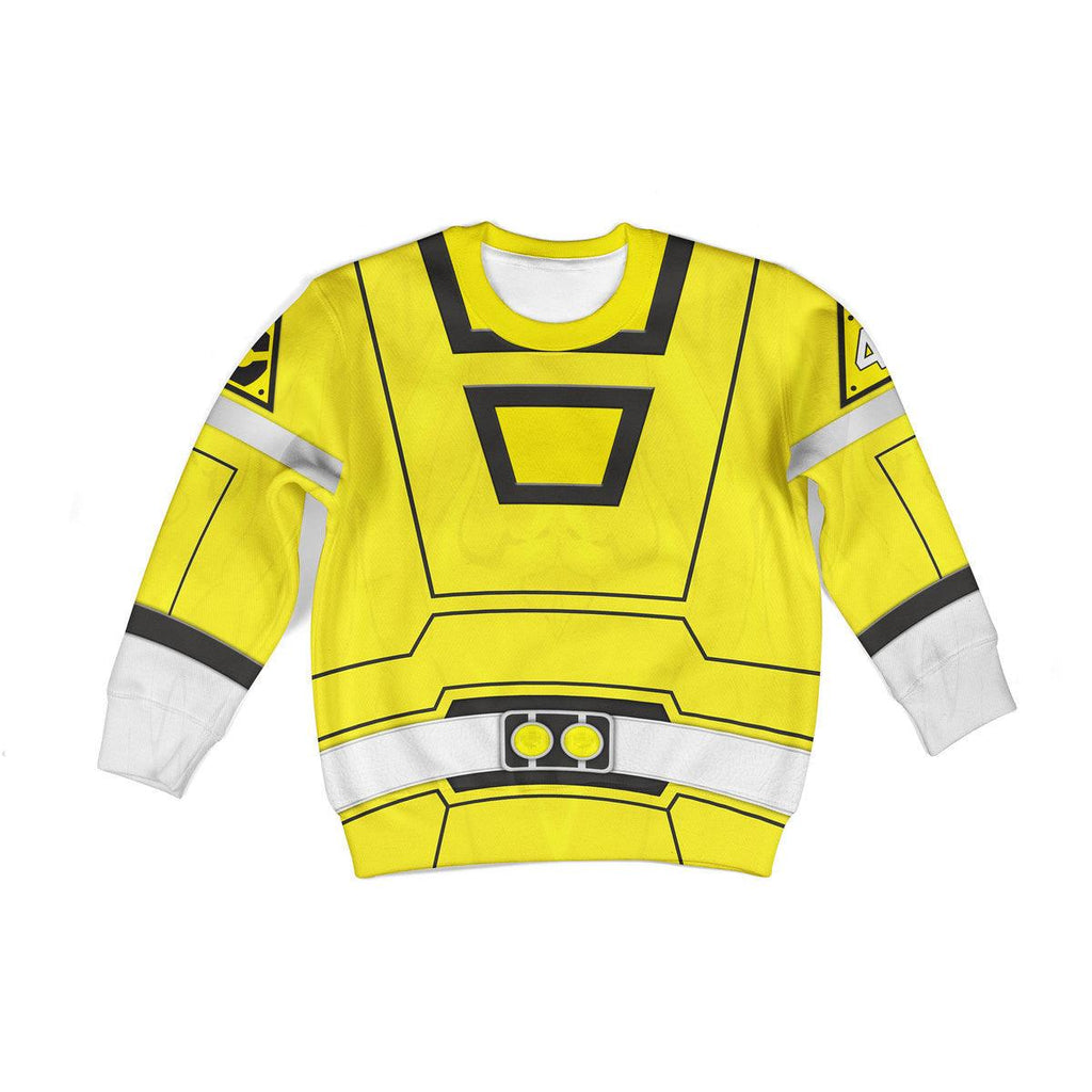 Gearhomie Unisex Kid Tops Power Rangers Turbo Yellow 3D Apparel - Gearhomie.com