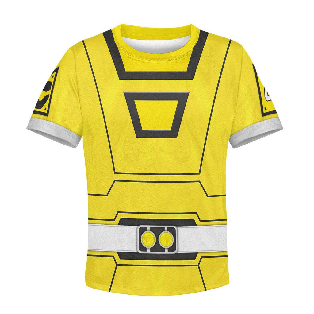 Gearhomie Unisex Kid Tops Power Rangers Turbo Yellow 3D Apparel - Gearhomie.com