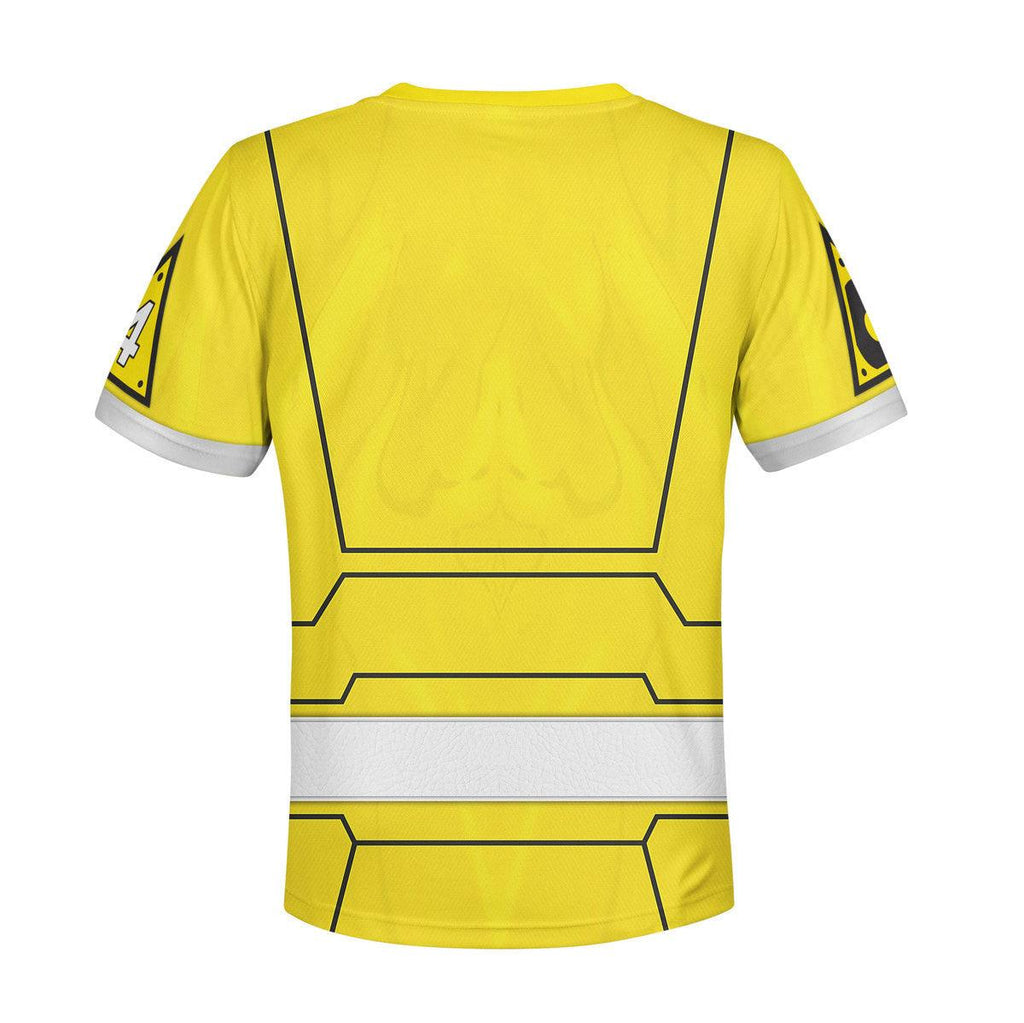 Gearhomie Unisex Kid Tops Power Rangers Turbo Yellow 3D Apparel - Gearhomie.com