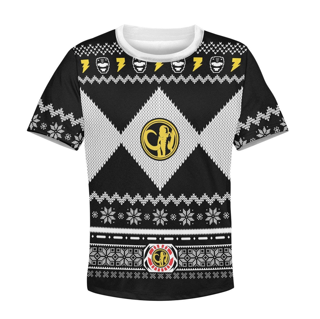 Gearhomie Unisex Kid Tops Pullover Sweatshirt Black Power Ranger 3D Apparel - Gearhomie.com