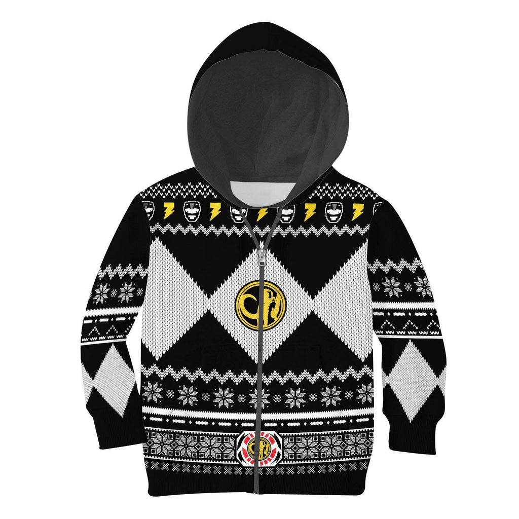 Gearhomie Unisex Kid Tops Pullover Sweatshirt Black Power Ranger 3D Apparel - Gearhomie.com