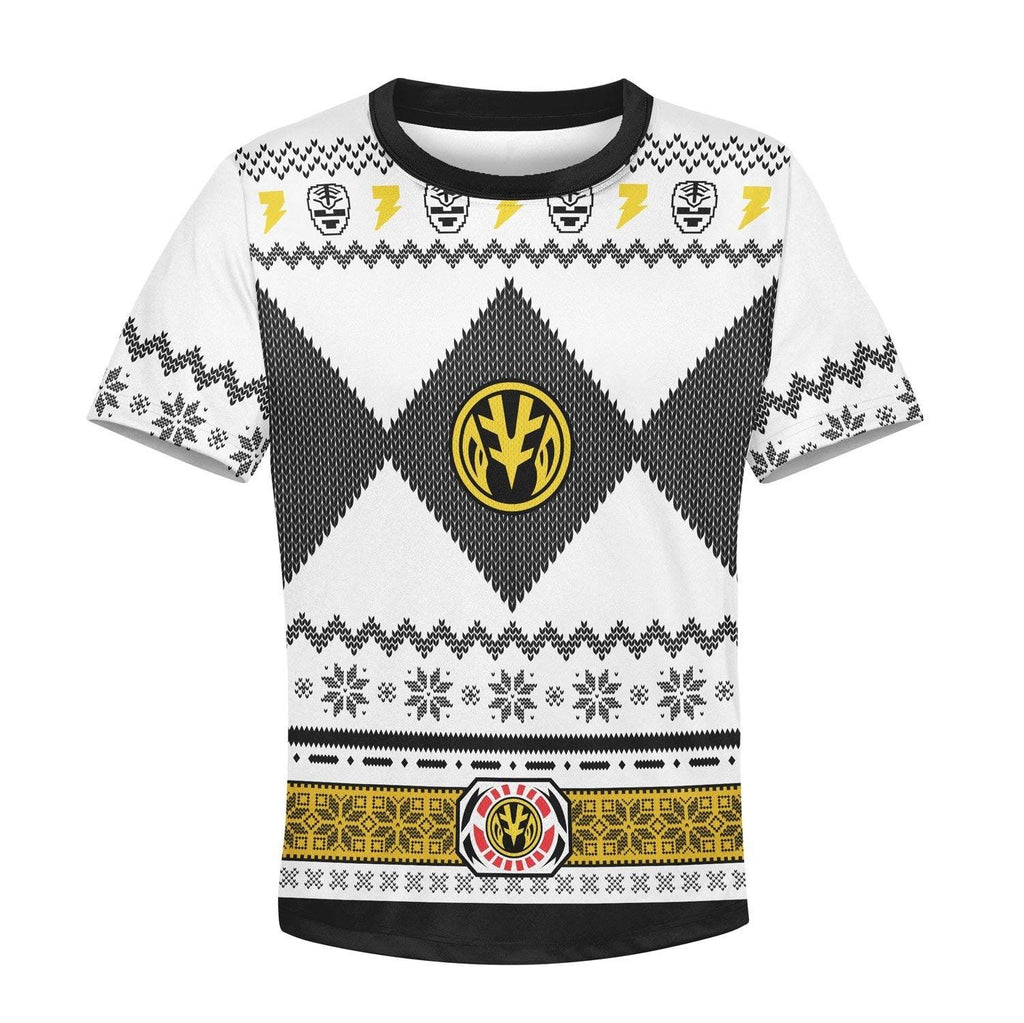 Gearhomie Unisex Kid Tops Pullover Sweatshirt White Power Ranger 3D Apparel - Gearhomie.com