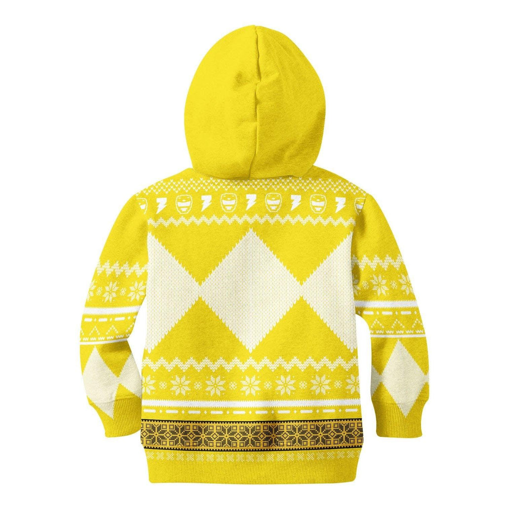 Gearhomie Unisex Kid Tops Pullover Sweatshirt Yellow Power Ranger 3D Apparel - Gearhomie.com