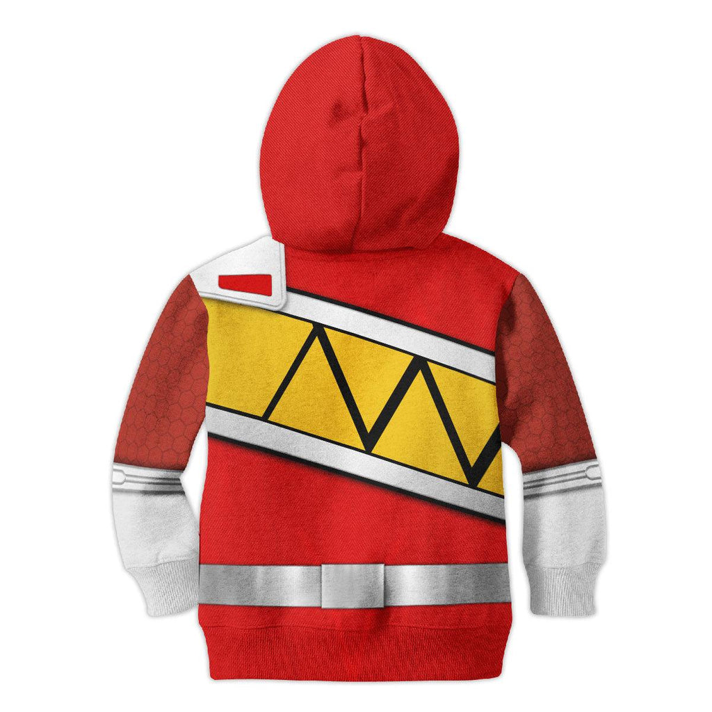 Gearhomie Unisex Kid Tops Red Power Rangers Dino Charge 3D Apparel - DucG