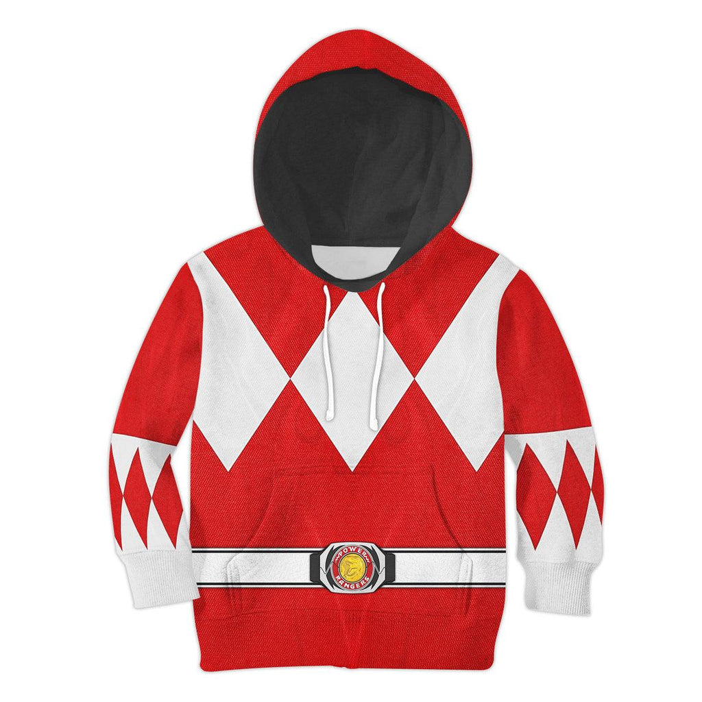 Gearhomie Unisex Kid Tops Red Ranger Mighty Morphin Kid 3D Apparel - Gearhomie.com