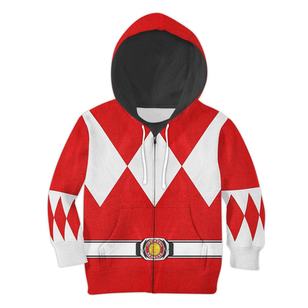 Gearhomie Unisex Kid Tops Red Ranger Mighty Morphin Kid 3D Apparel - Gearhomie.com