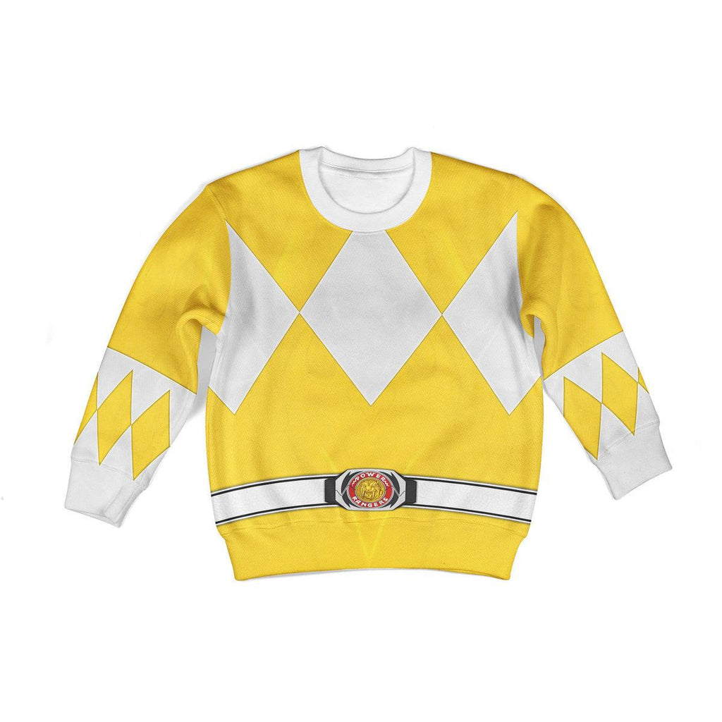 Gearhomie Unisex Kid Tops Yellow Ranger Mighty Morphin Kid 3D Apparel - Gearhomie.com