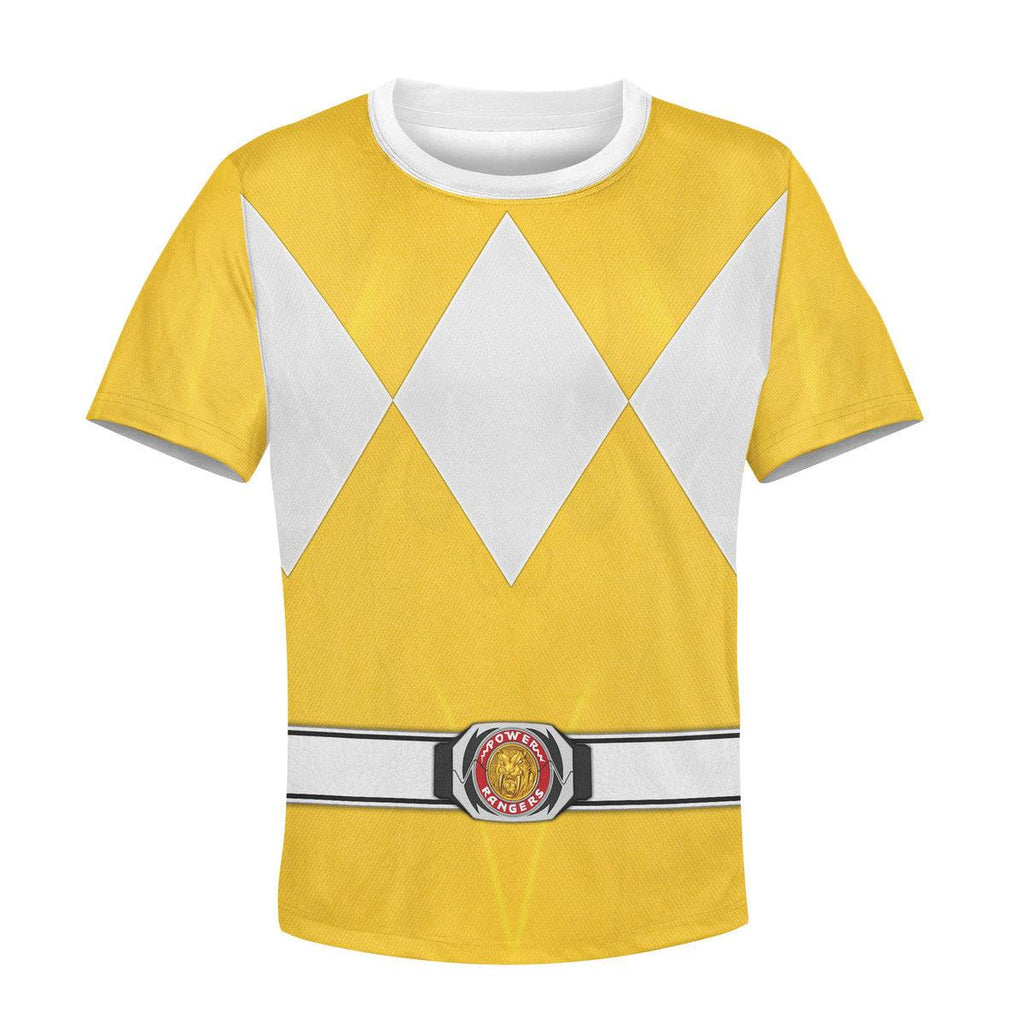 Gearhomie Unisex Kid Tops Yellow Ranger Mighty Morphin Kid 3D Apparel - Gearhomie.com