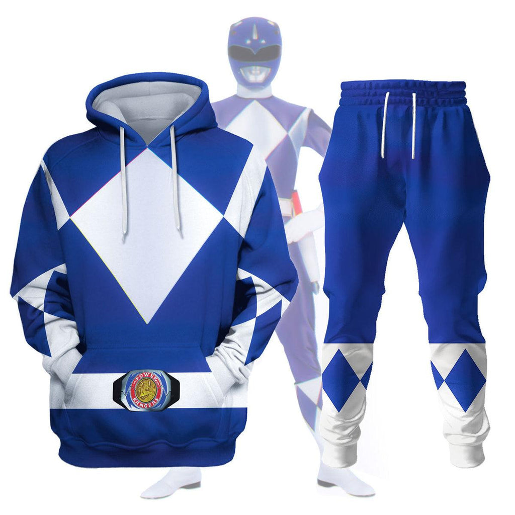 Gearhomie Unisex Tracksuit Hoodies Blue Power Ranger 3D Costumes - Gearhomie.com