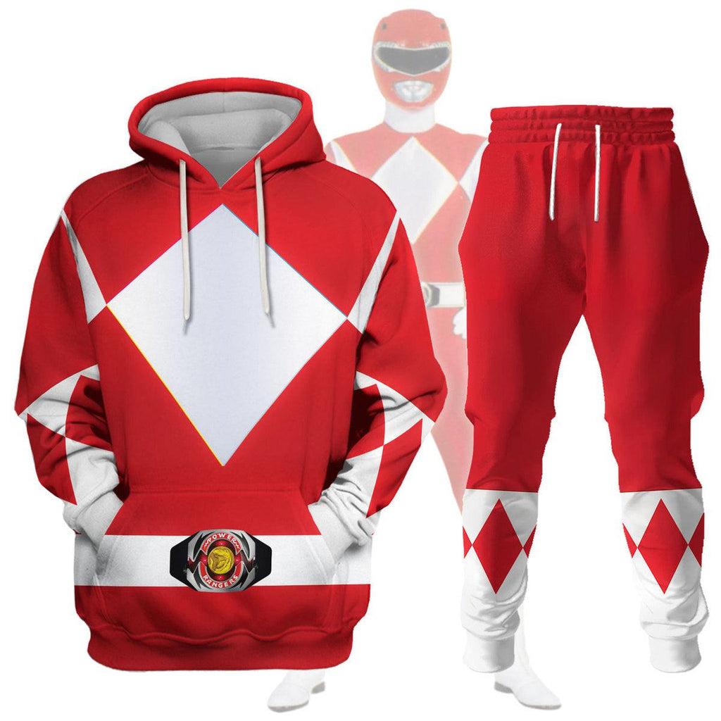 Gearhomie Unisex Tracksuit Hoodies Red Power Ranger 3D Costumes - Gearhomie.com