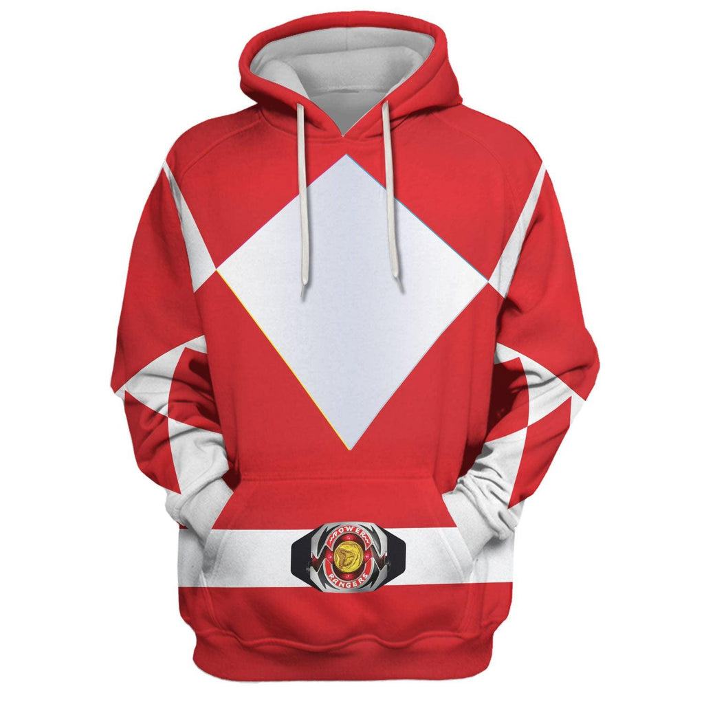 Gearhomie Unisex Tracksuit Hoodies Red Power Ranger 3D Costumes - Gearhomie.com