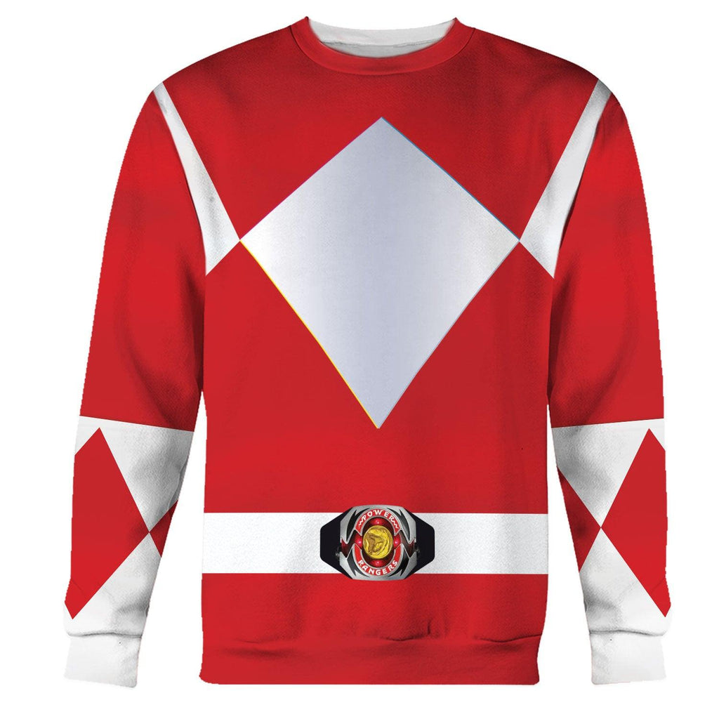 Gearhomie Unisex Tracksuit Hoodies Red Power Ranger 3D Costumes - Gearhomie.com