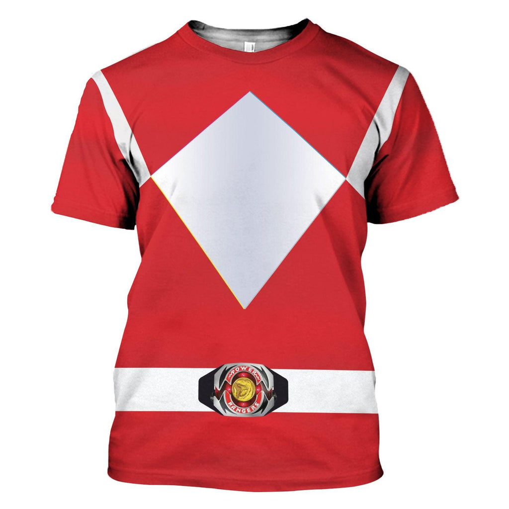 Gearhomie Unisex Tracksuit Hoodies Red Power Ranger 3D Costumes - Gearhomie.com