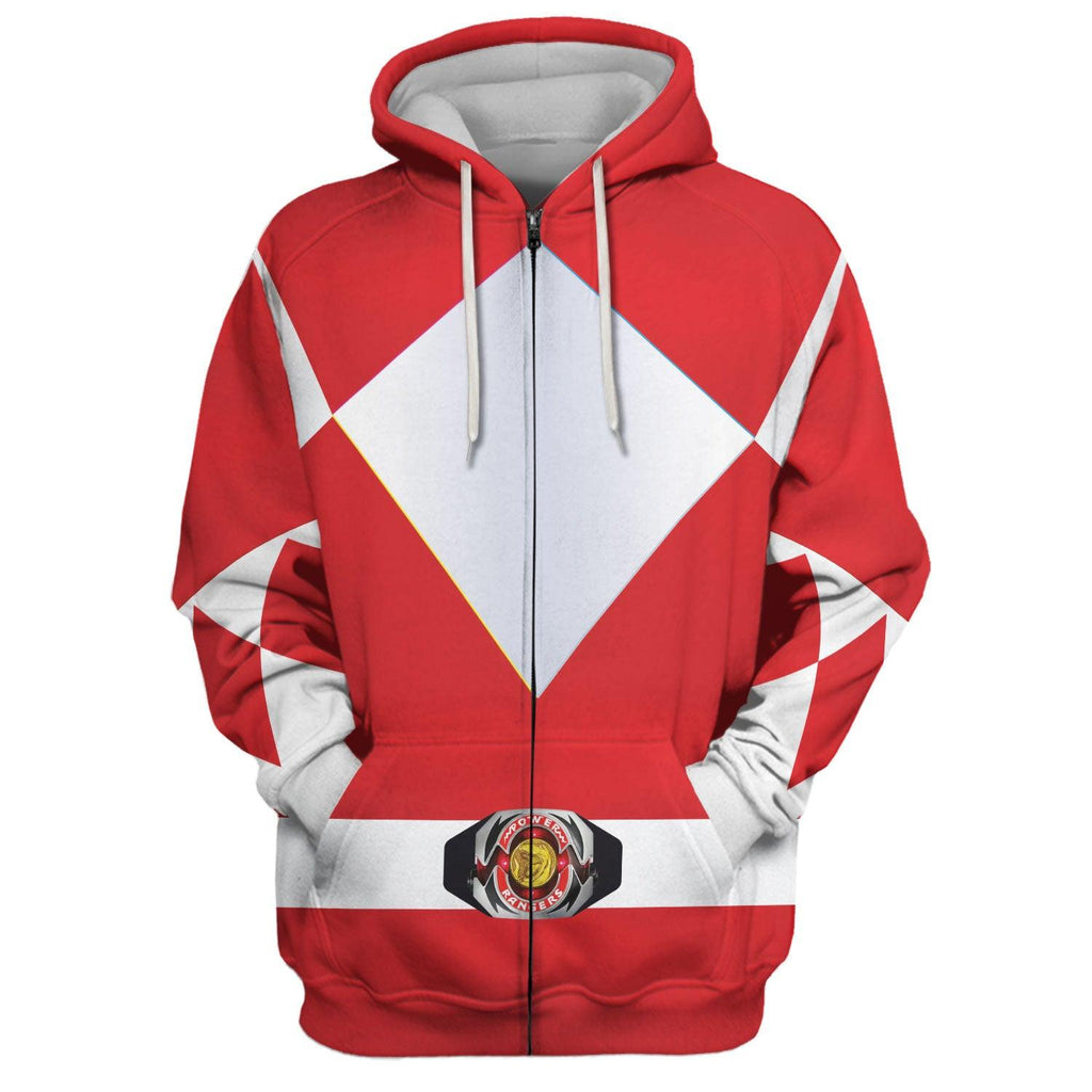 Gearhomie Unisex Tracksuit Hoodies Red Power Ranger 3D Costumes - Gearhomie.com