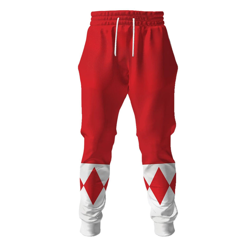 Gearhomie Unisex Tracksuit Hoodies Red Power Ranger 3D Costumes - Gearhomie.com