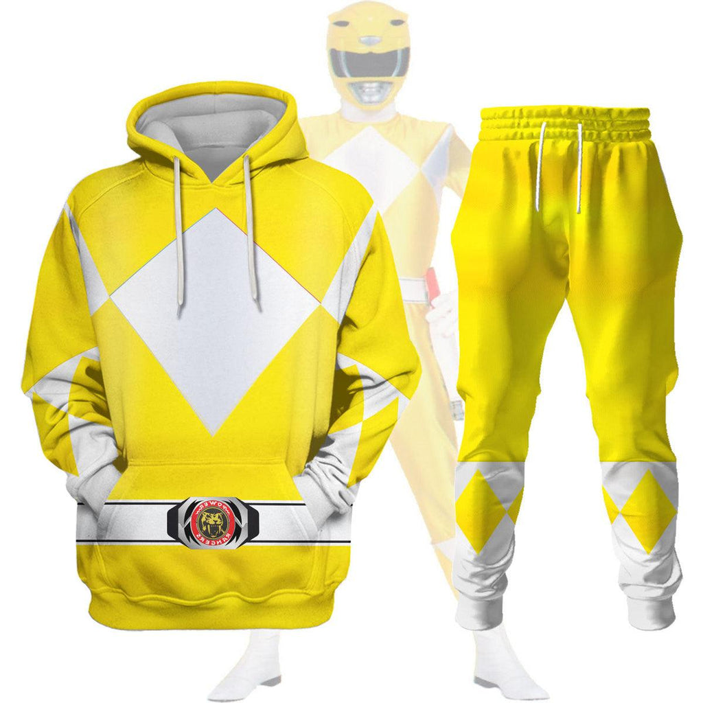 Gearhomie Unisex Tracksuit Hoodies Yellow Power Ranger 3D Costumes - Gearhomie.com