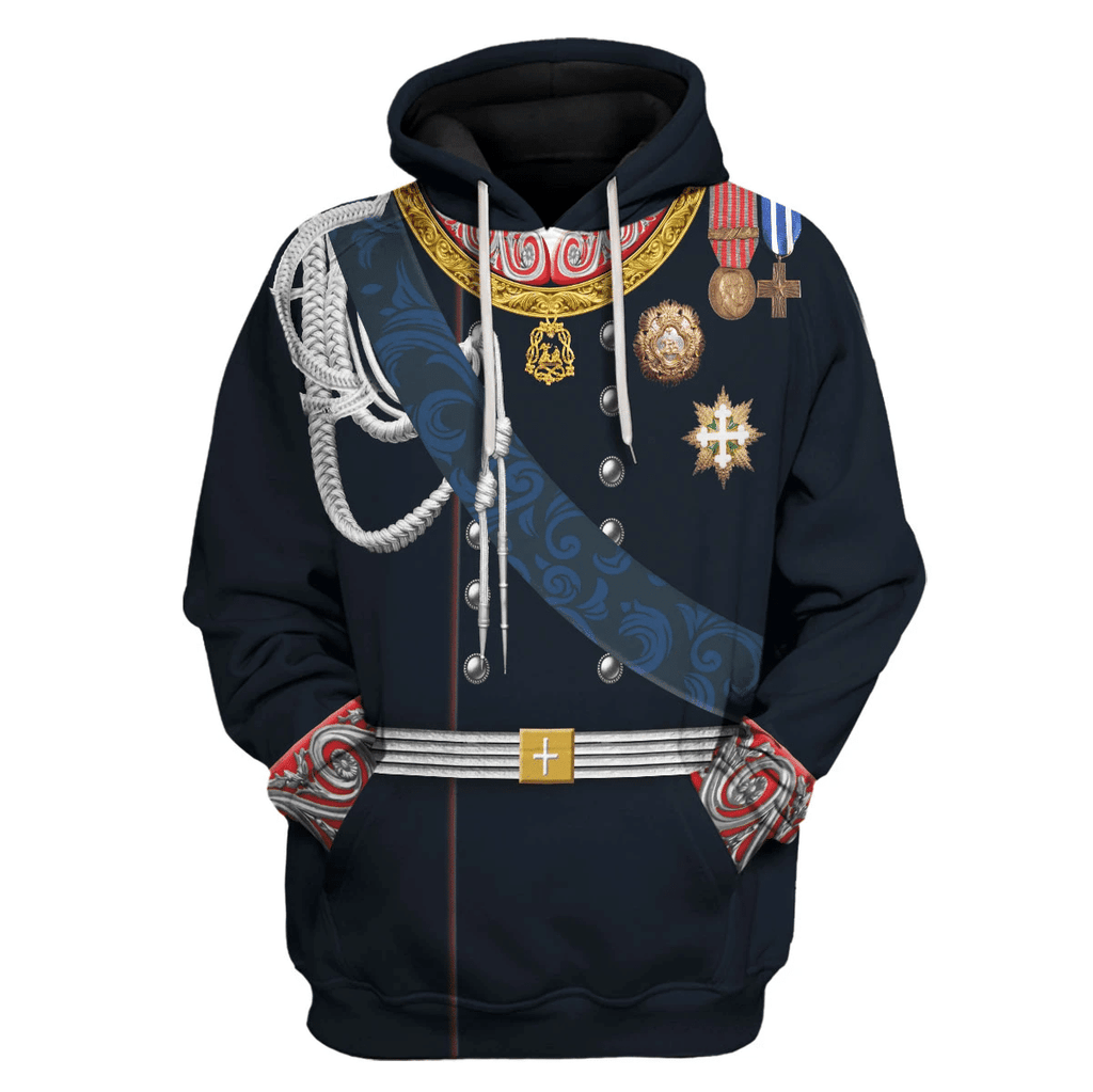 Gearhomie Victor Emmanuel II - King of Italy Costume Hoodie Sweatshirt T-Shirt Tracksuit - Gearhomie.com