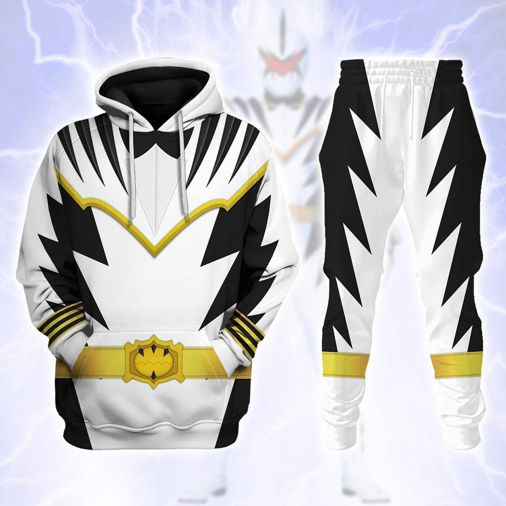 Gearhomie White Ranger Dino Thunder Hoodies Sweatshirt T-shirt Hawaiian Sweatpants - Gearhomie.com