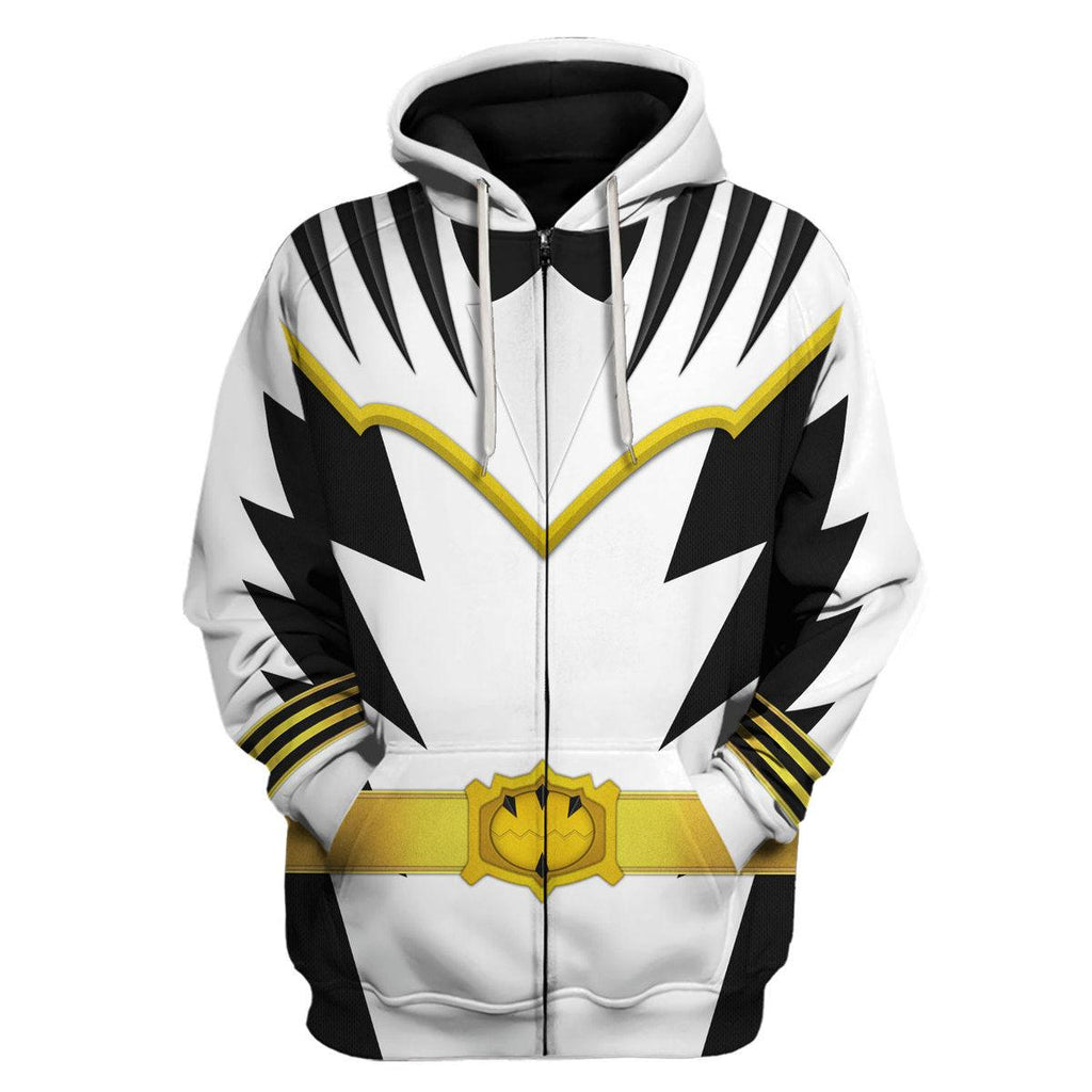 Gearhomie White Ranger Dino Thunder Hoodies Sweatshirt T-shirt Hawaiian Sweatpants - Gearhomie.com