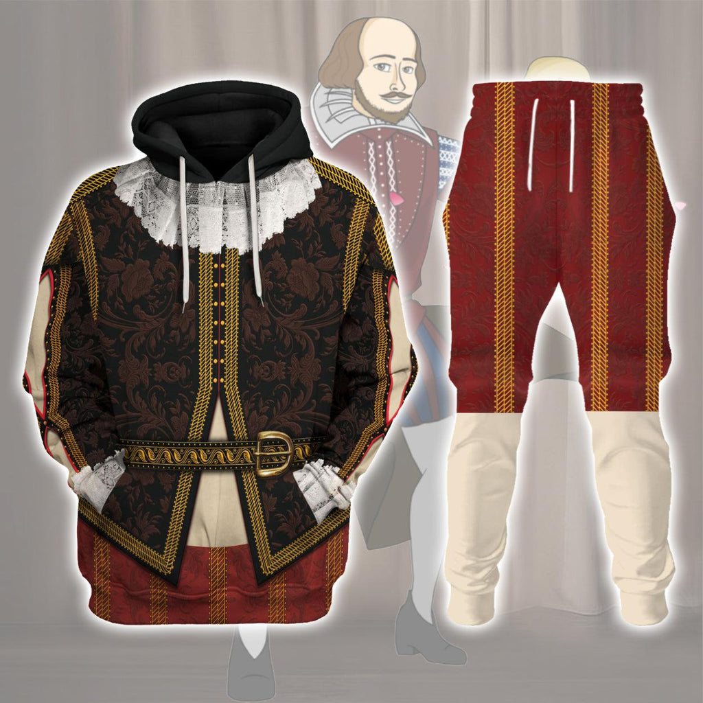 Gearhomie William Shakespeare Costume Hoodie Sweatshirt T-Shirt Tracksuit - Gearhomie.com