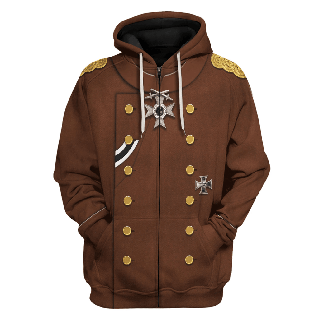 Gearhomie WWI Erich von Falkenhayn Costume Hoodie Sweatshirt T-Shirt Tracksuit - Gearhomie.com