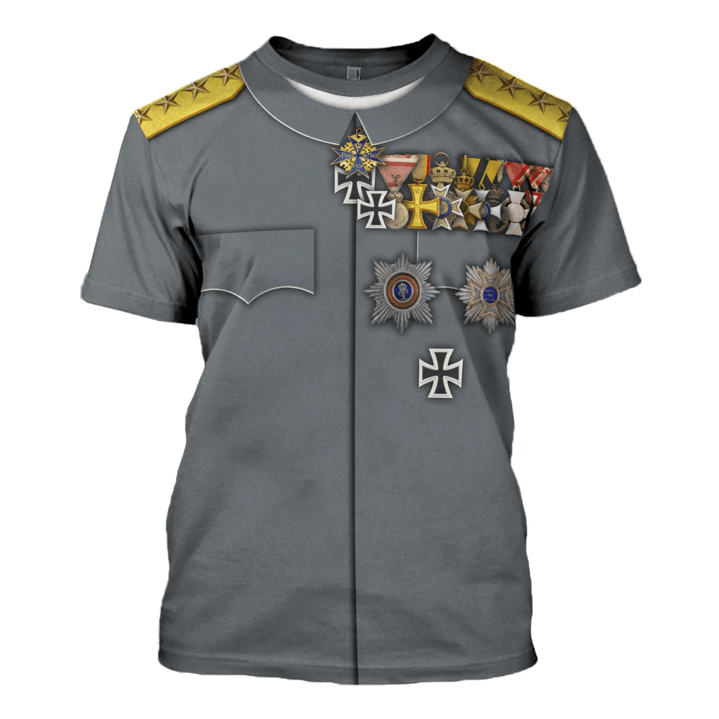 Gearhomie WWI German General Erich Ludendorff Costume Hoodie Sweatshirt T-Shirt Tracksuit - Gearhomie.com