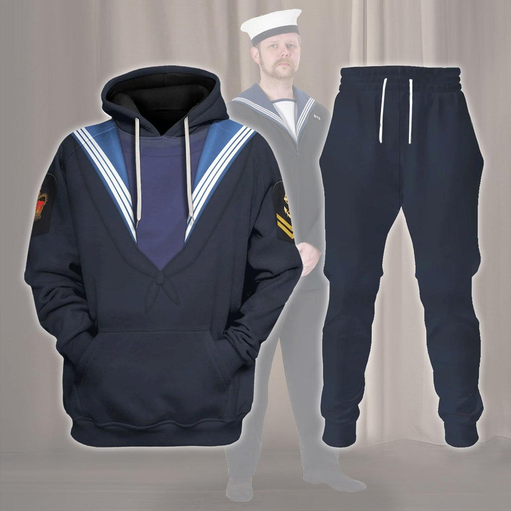 Gearhomie WWII Royal Navy - Ratings Costume Hoodie Sweatshirt T-Shirt Tracksuit - Gearhomie.com