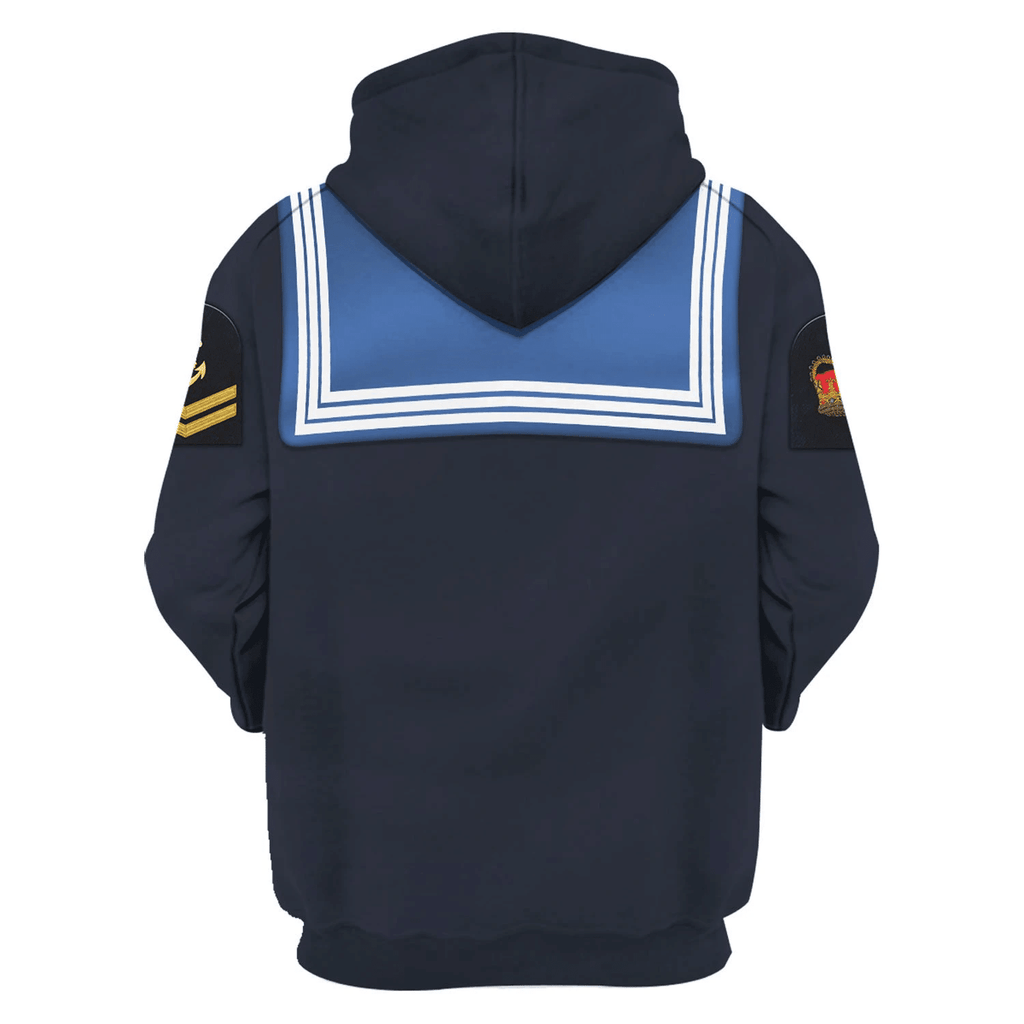 Gearhomie WWII Royal Navy - Ratings Costume Hoodie Sweatshirt T-Shirt Tracksuit - Gearhomie.com