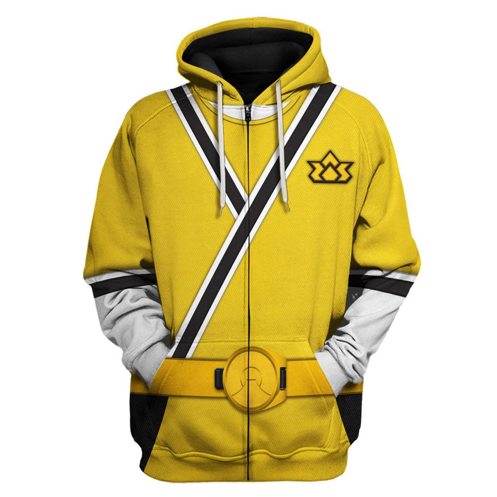 GearHomie Yellow Power Rangers Samurai Hoodies Sweatshirt T-shirt Hawaiian Tracksuit - DucG