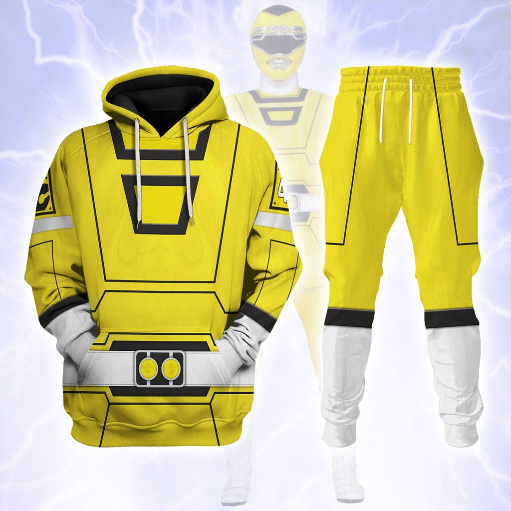 Gearhomie Yellow Power Rangers Turbo Hoodies Sweatshirt T-shirt Hawaiian Tracksuit - Gearhomie.com