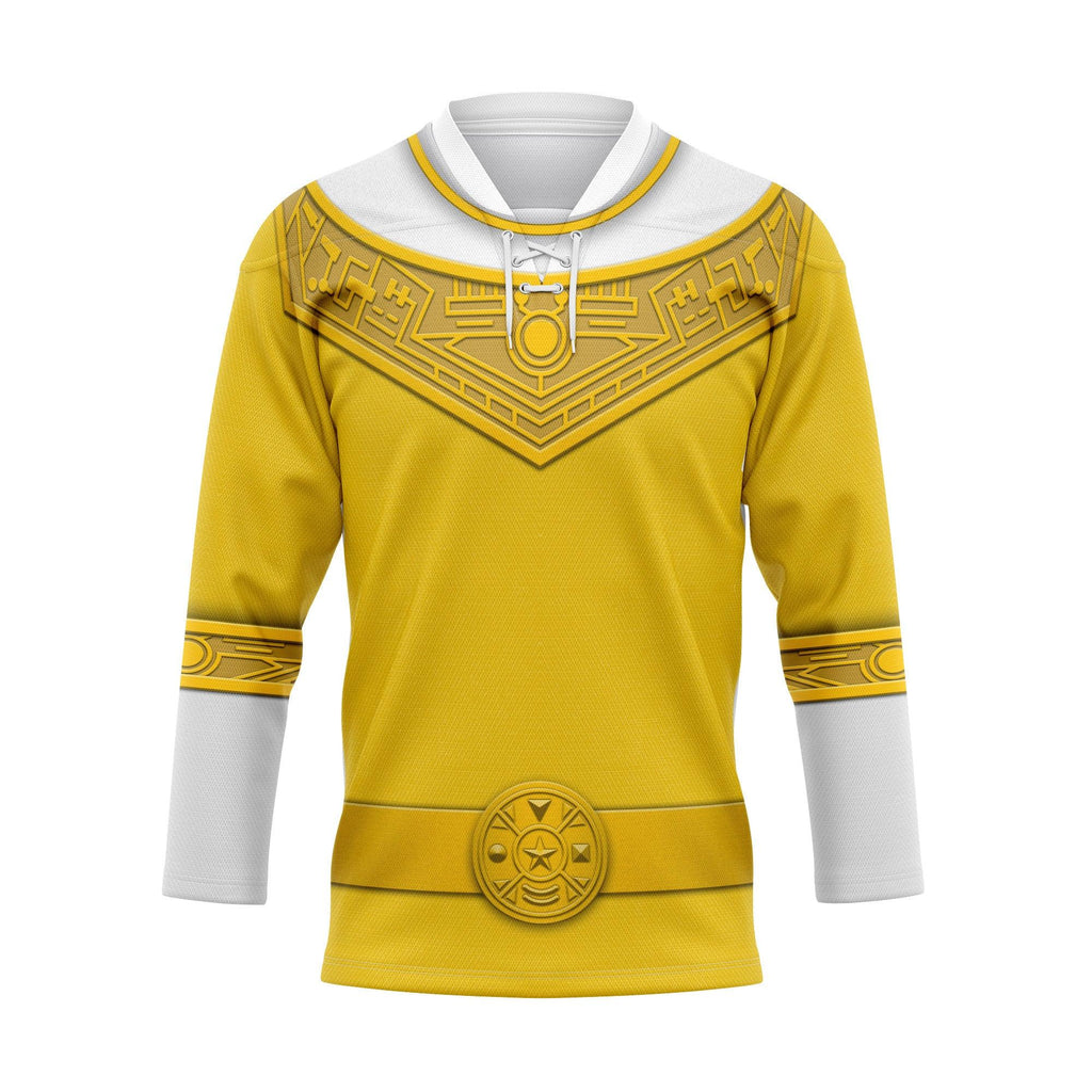 Gearhomie Yellow Power Rangers Zeo Hockey Jersey - Gearhomie.com