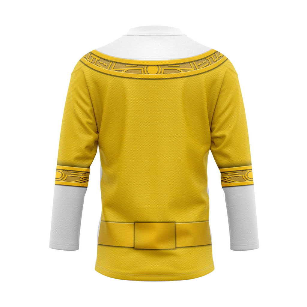 Gearhomie Yellow Power Rangers Zeo Hockey Jersey - Gearhomie.com