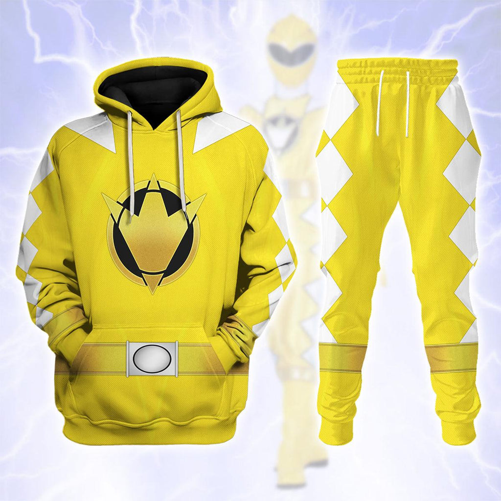 Gearhomie Yellow Ranger Dino Thunder Hoodies Sweatshirt T-shirt Hawaiian Sweatpants - Gearhomie.com