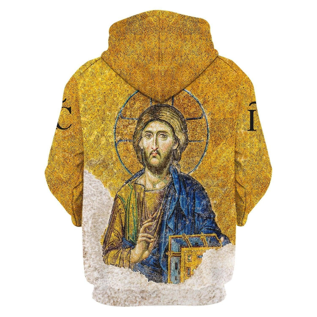 Gold Christian Orthodox Jesus Hoodie - DucG