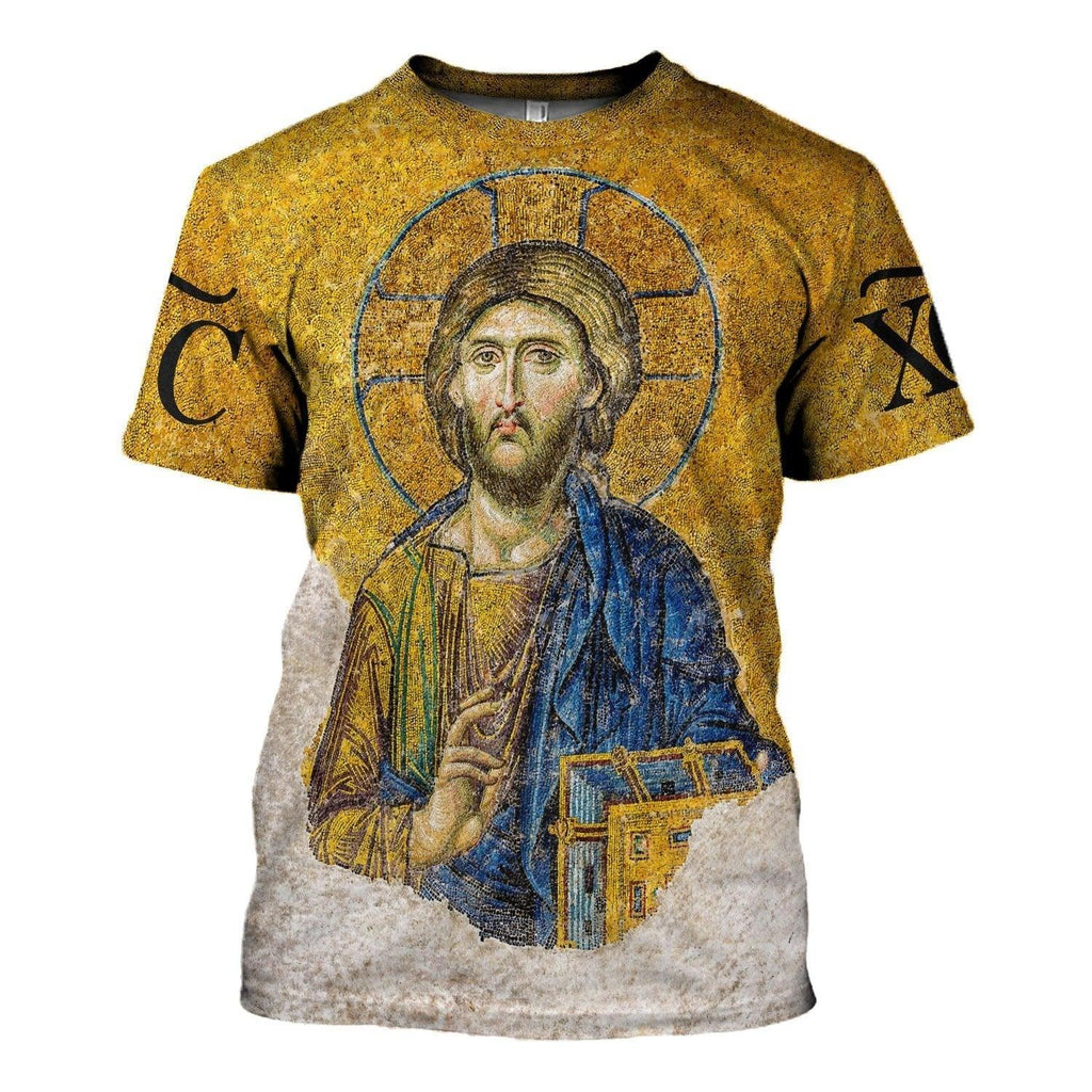 Gold Christian Orthodox Jesus T-shirt - DucG